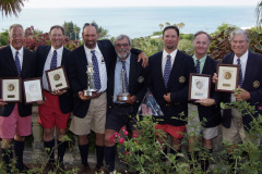 PPL PHOTO AGENCY - COPYRIGHT RESTRICTED
2008 NEWPORT BERMUDA RACE - Prize Giving -Government House. His Excellency the Governor, Sir Richard Gozney presented Peter S Rebovich Snr and his 'Sinn Fein' crew with the St David's Lighthouse Trophy, the North Rock Beacon Trophy, the Corinthian Trophy, The Thomas Fleming Day Memorial Trophy, the William C Finley trophy, the George W Mixter Trophy, the William Snaith Mormorial Trophy, the Medalion Trophy and the Olin J Stephens Ocean Racing Trophy
PHOTO CREDIT: Barry Pickthall/PPL
Tel: +44(0)1243 555561 E.mail: ppl@mistral.co.uk  Web: www.pplmedia.com
 *** Local Caption *** 2008 NEWPORT BERMUDA RACE - Prize Giving -Government House. His Excellency the Governor, Sir Richard Gozney presented Peter S Rebovich Snr and his 'Sinn Fein' crew with the St David's Lighthouse Trophy, the North Rock Beacon Trophy, the Corinthian Trophy, The Thomas Fleming Day Memorial Trophy, the William C Finley trophy, the George W Mixter Trophy, the William Snaith Mormorial Trophy, the Medalion Trophy and the Olin J Stephens Ocean Racing Trophy